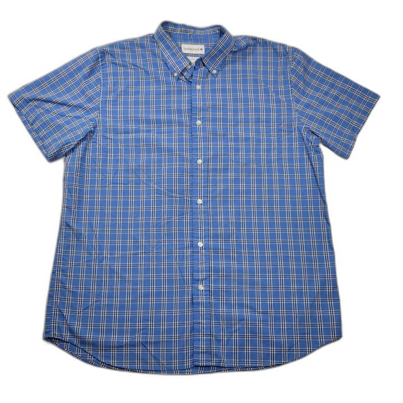 Saddlebred Men's Classic Fit SS Button Down Plaid Shirt XL - Picture 1 of 10